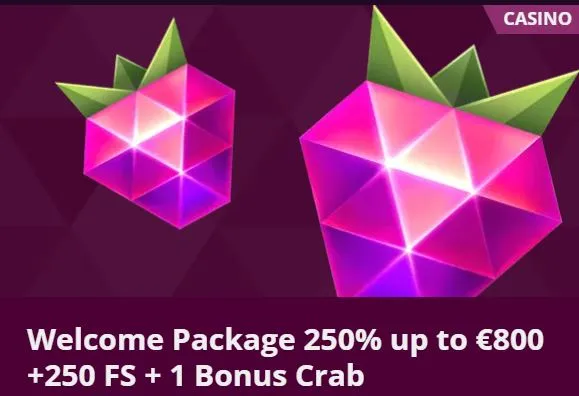 Pantalla de bono de bienvenida de Malina Casino mostrando giros gratis y bonos de depósito